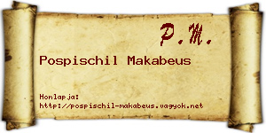 Pospischil Makabeus névjegykártya